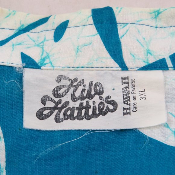 Vintage Hawaiian Shirt - Tie Dye Palm Leaves by Hilo Hattie - Men's 3XL - Picture 10 of 10